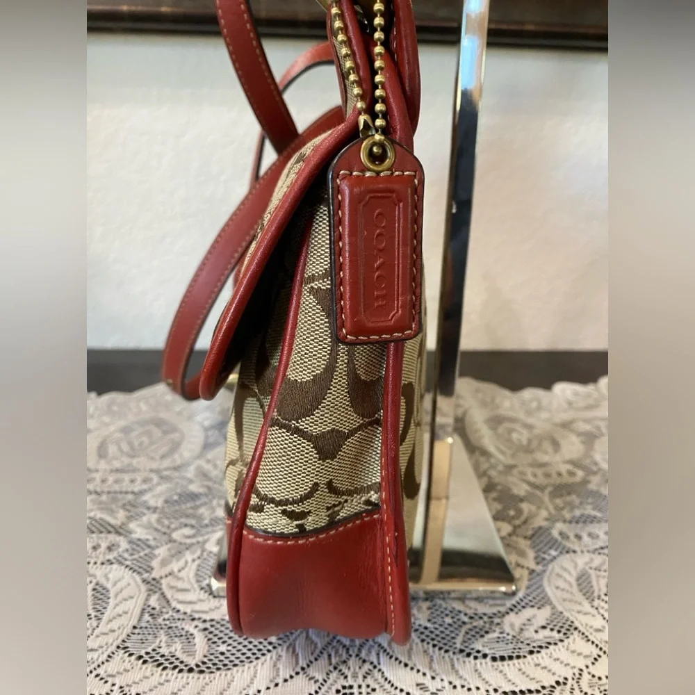 Y2K COACH Legacy Turn lock Hippie Flap Signature Shoulder Bag w/ Dust Bag - Picture 5 of 16